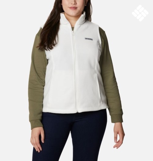 Women's Columbia Benton Springs Vest White | Plus Size CA-S843L